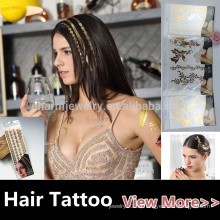 2016 Neue Körper Kunst Frauen Metallic Haare Tattoo Aufkleber Kostenlose Proben